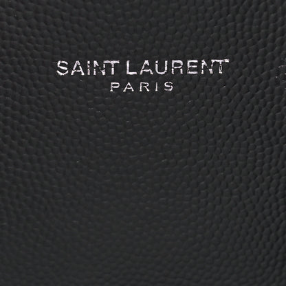 Saint Laurent Grain De Poudre Matelasse Chevron Monogram Flap Wallet Coal 6 of 11