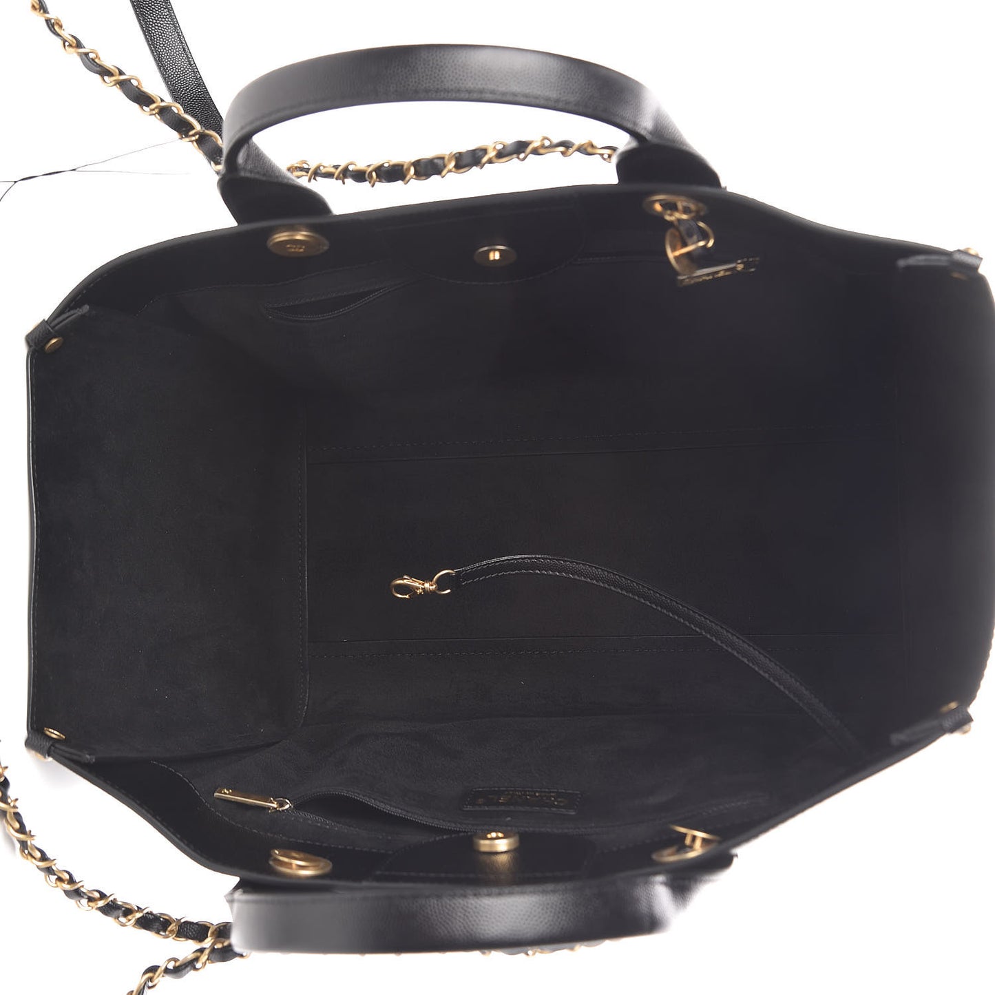 Caviar Large Studded Deauville Tote Black