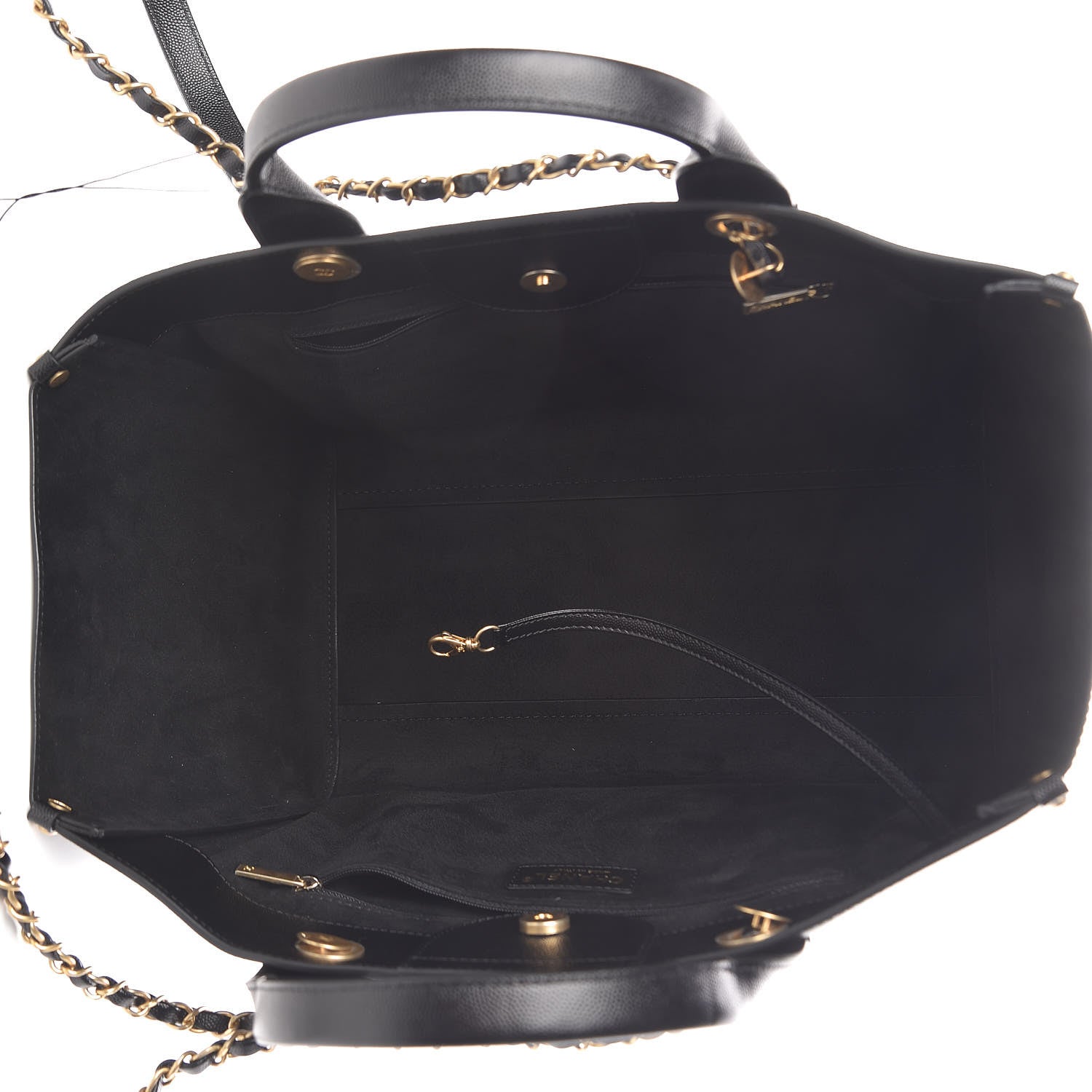 Chanel Caviar Large Studded Deauville Tote Black 5 of 11