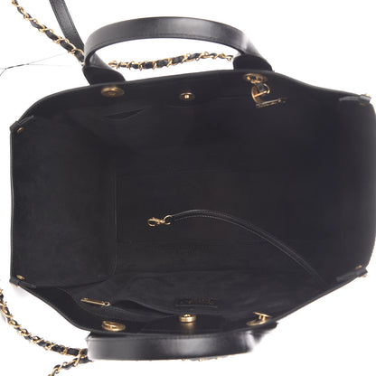 Chanel Caviar Large Studded Deauville Tote Black 5 of 11
