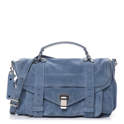 Proenza Schouler Suede Medium PS1 Satchel Polar Blue 1 of 18