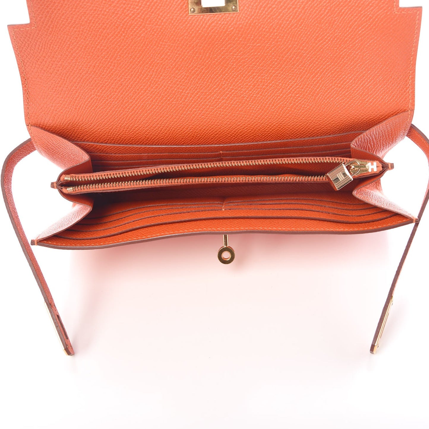 Epsom Kelly Longue Wallet Orange