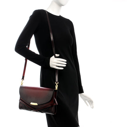 Burberry Bridle Calfskin Katherine Crossbody Clutch Red Claret 2 of 8