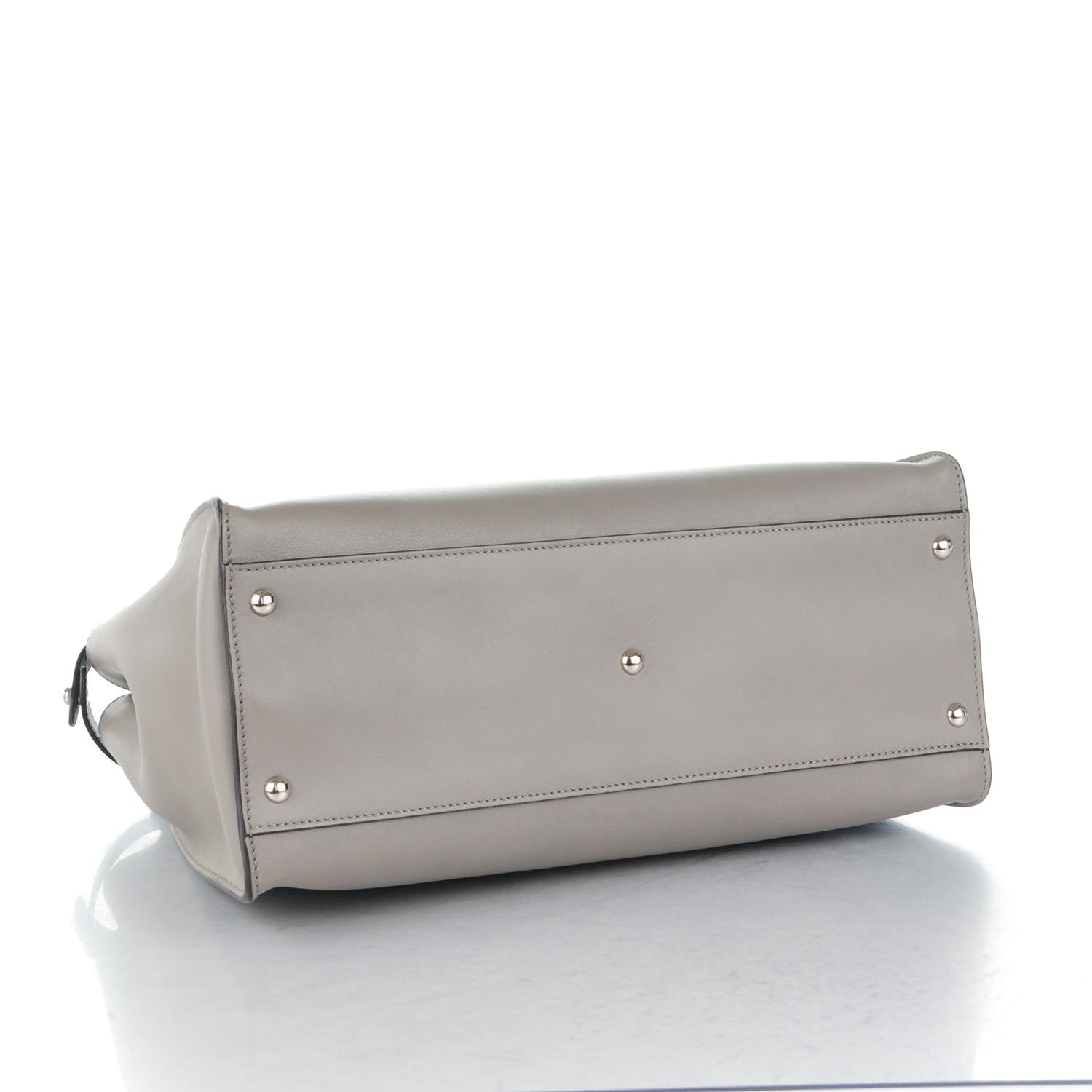 Fendi Vitello Dolce Marmol Large Peekaboo Iconic Satchel Asfalto Verde Salvia 4 of 8