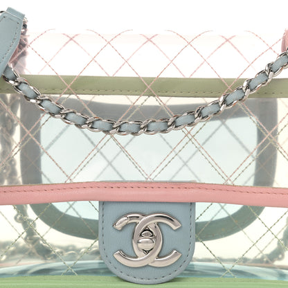 Chanel Lambskin PVC Quilted Mini Coco Splash Flap Blue Green 8 of 10