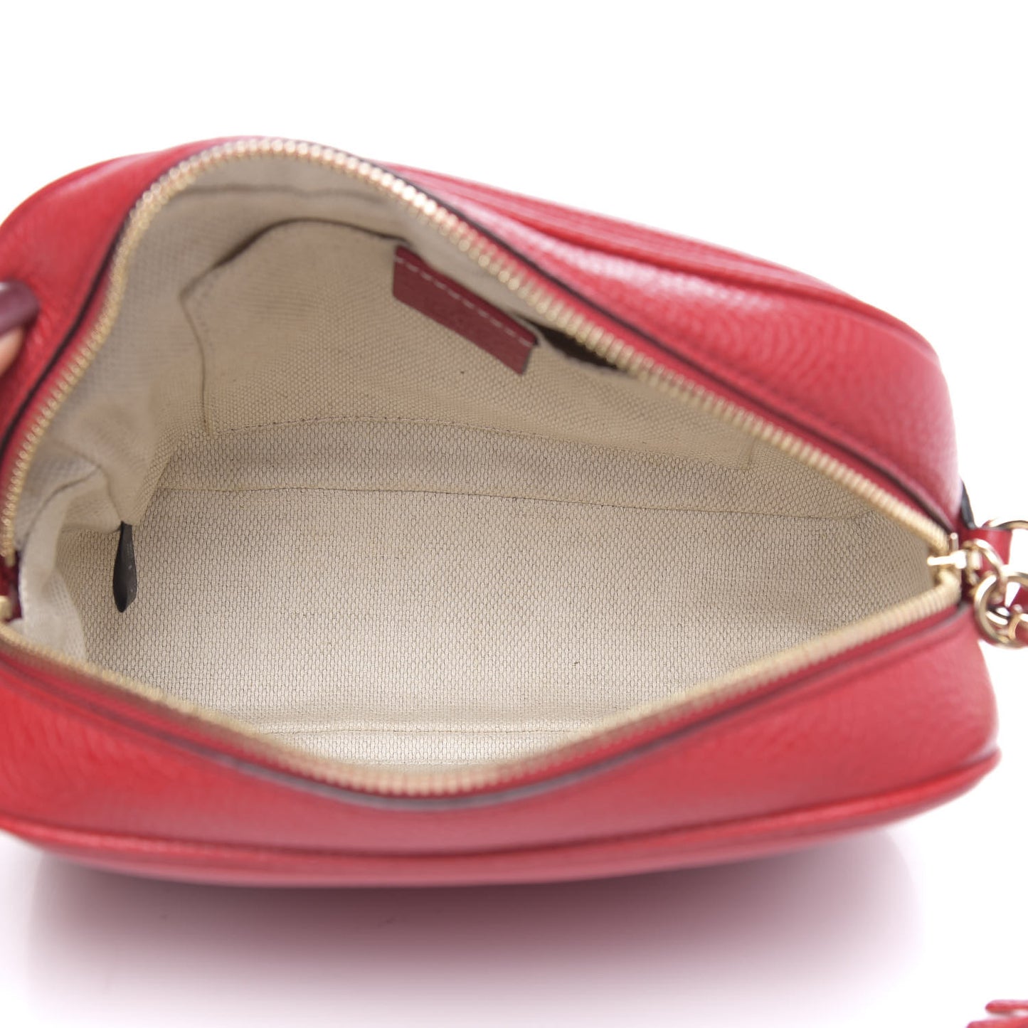 Pebbled Calfskin Small Soho Disco Bag Tabasco Red