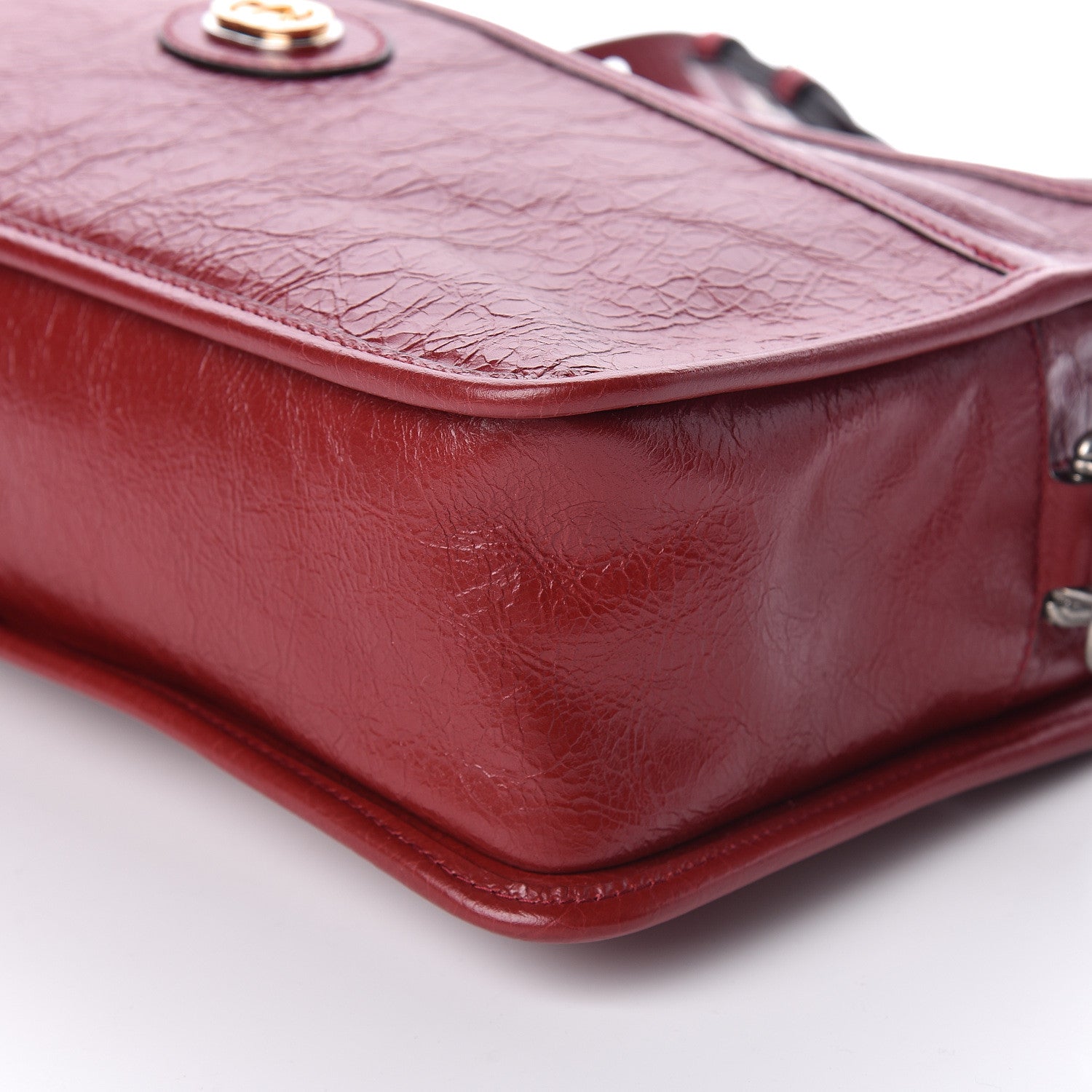 Gucci Fluffy Calfskin Morpheus Shoulder Bag Rosso 10 of 10