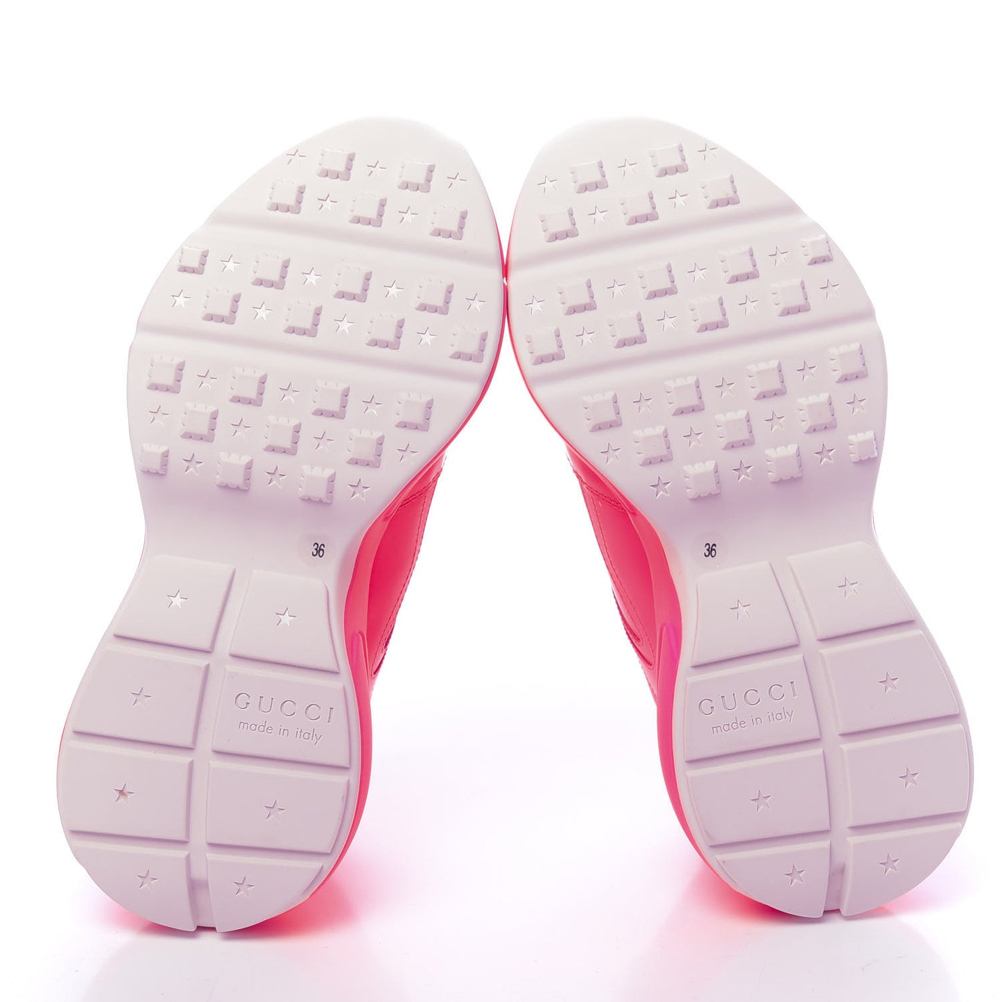 Calfskin Womens Rhyton Sneakers 36 Fluo Fuxia