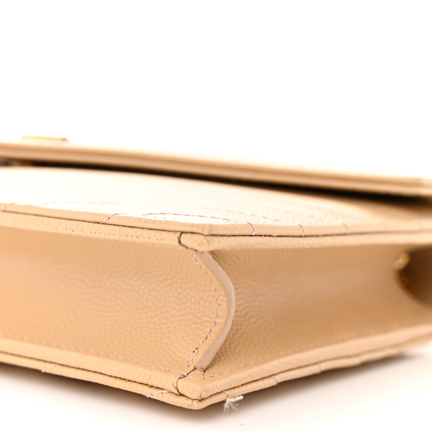 Grain De Poudre Matelasse Chevron Monogram Envelope Chain Wallet Nude Powder