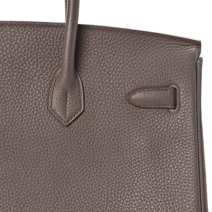 Hermes Togo Birkin 35 Etain 28 of 33