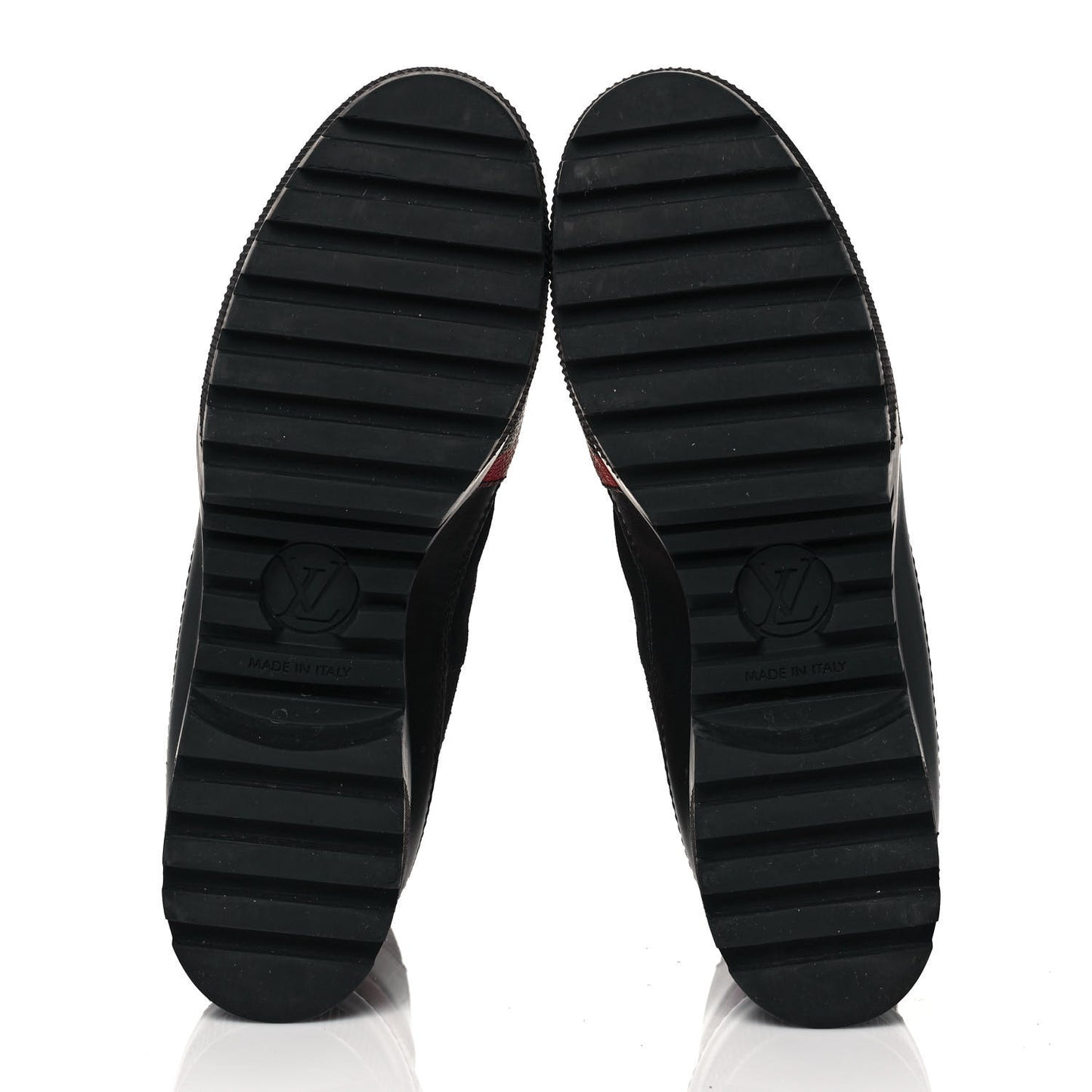 Suede Calfskin Damier Azur Overcloud Platform Desert Boots 40 Black