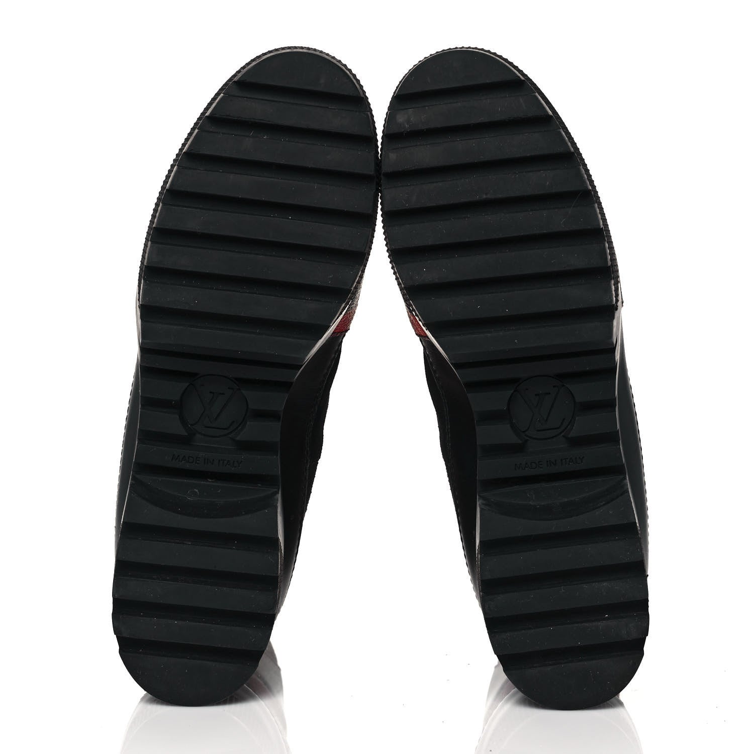 Louis Vuitton Suede Calfskin Damier Azur Overcloud Platform Desert Boots 40 Black 5 of 6