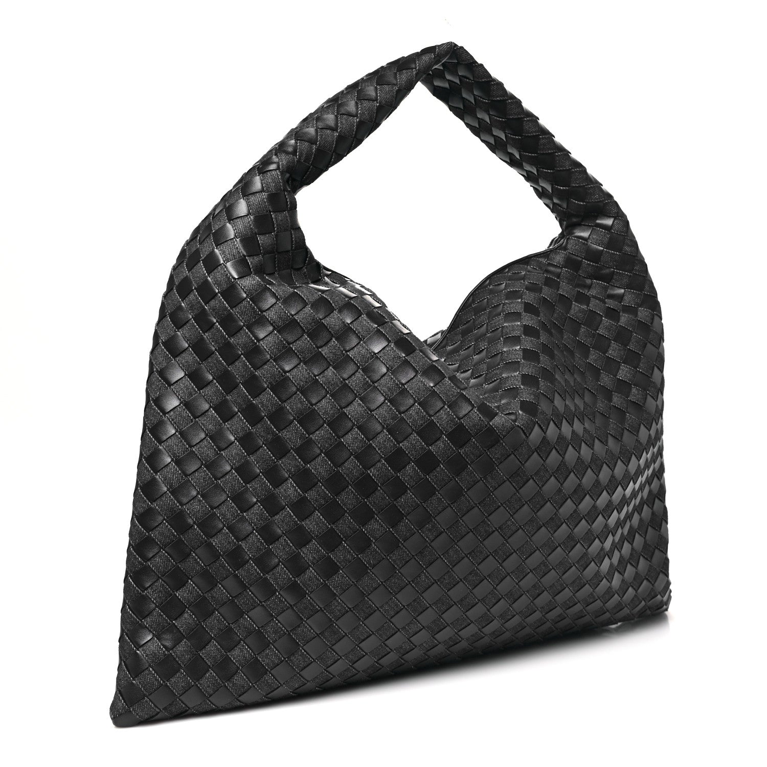 Bottega Veneta Denim Calfskin Intrecciato Large Hop Abyss Indigo 2 of 9