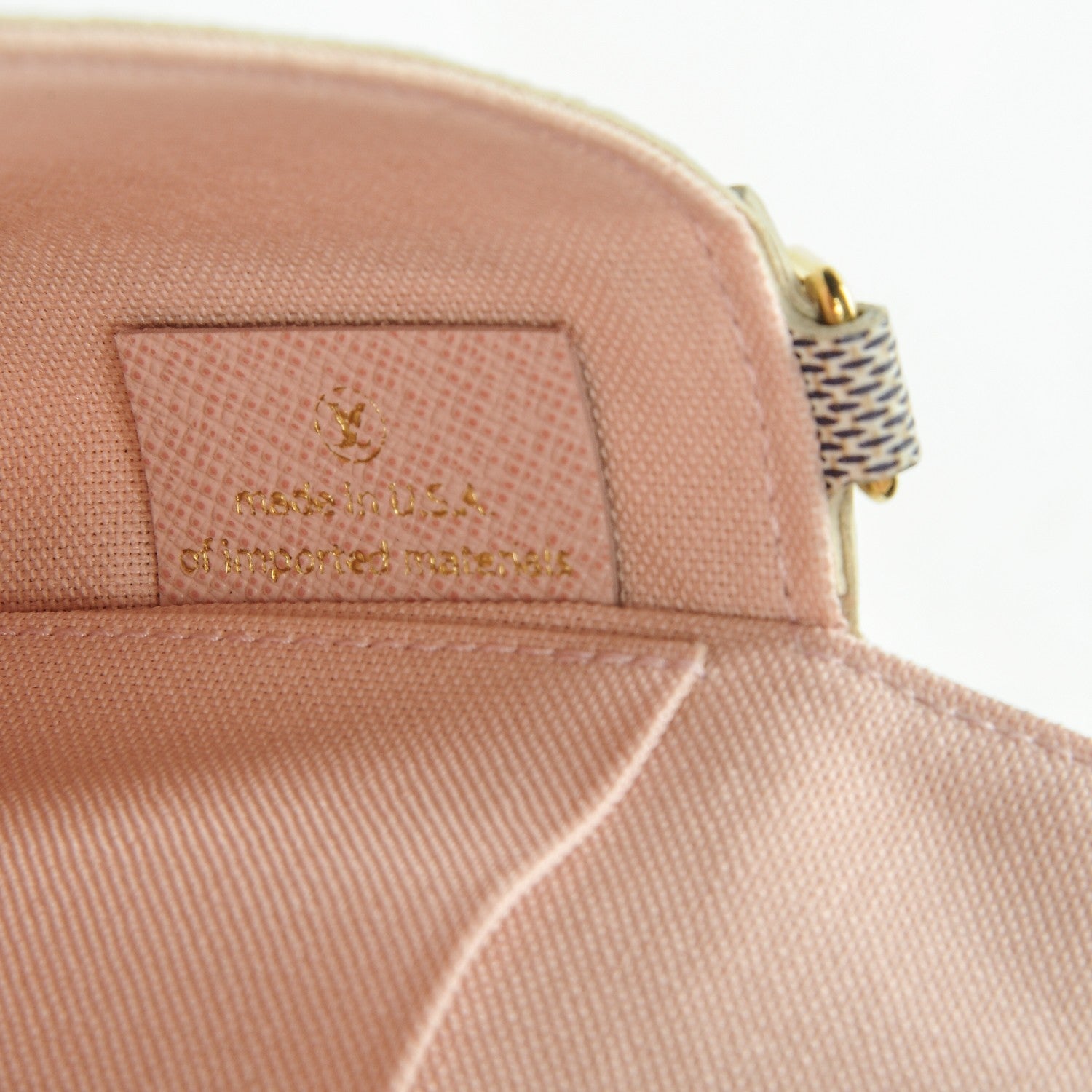 Louis Vuitton Damier Azur Pochette Felicie Chain Wallet Rose Ballerine 7 of 9