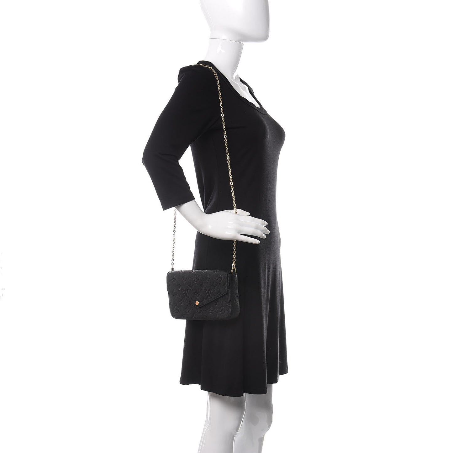 Empreinte Pochette Felicie Chain Wallet Black