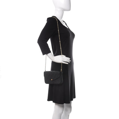 Louis Vuitton Empreinte Pochette Felicie Chain Wallet Black 2 of 12
