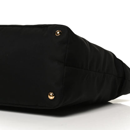 Prada Tessuto Nylon Calfskin Tote Black 10 of 10
