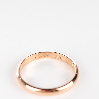Cartier 18K Pink Gold Diamond 2mm Wedding Band Ring 50 5.25 4 of 7