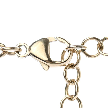 Chanel Pearl Crystal Nefertiti CC Short Necklace Gold Grey 6 of 7