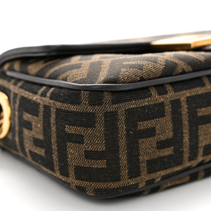 Fendi Fabric Jacquard FF 1974 Midi Chain Baguette Tobacco Moro 9 of 10
