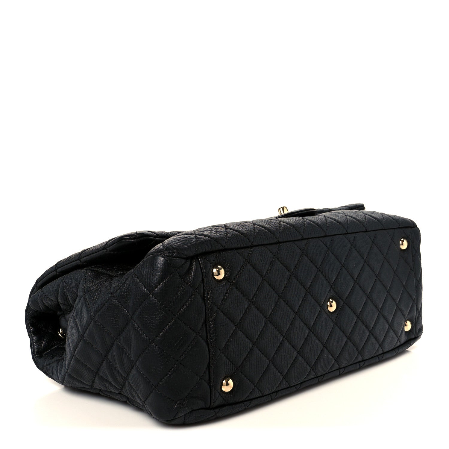 Chanel Calfskin Quilted XXL Travel Flap Bag Black 4 of 11