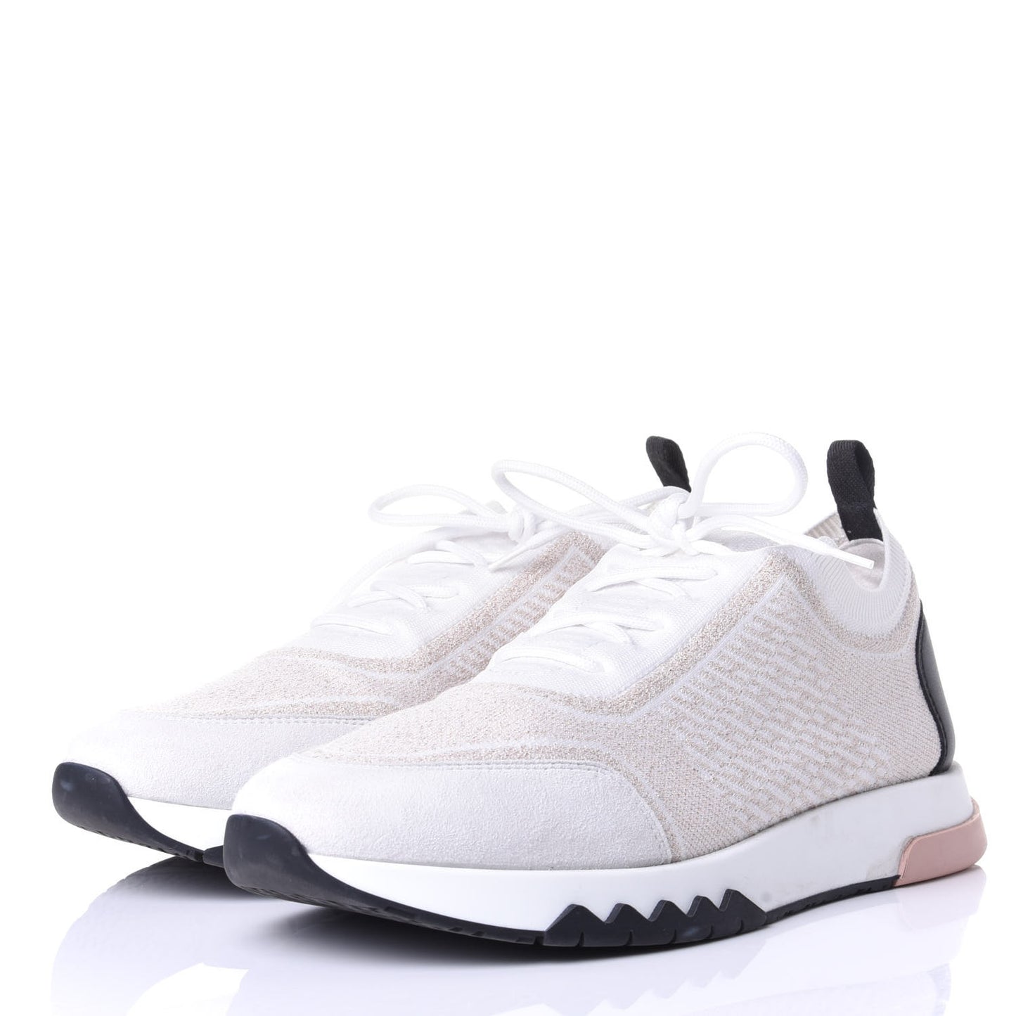 Technical Canvas Goatskin Womens Addict Sneakers 39 Multicolor Rose Dore