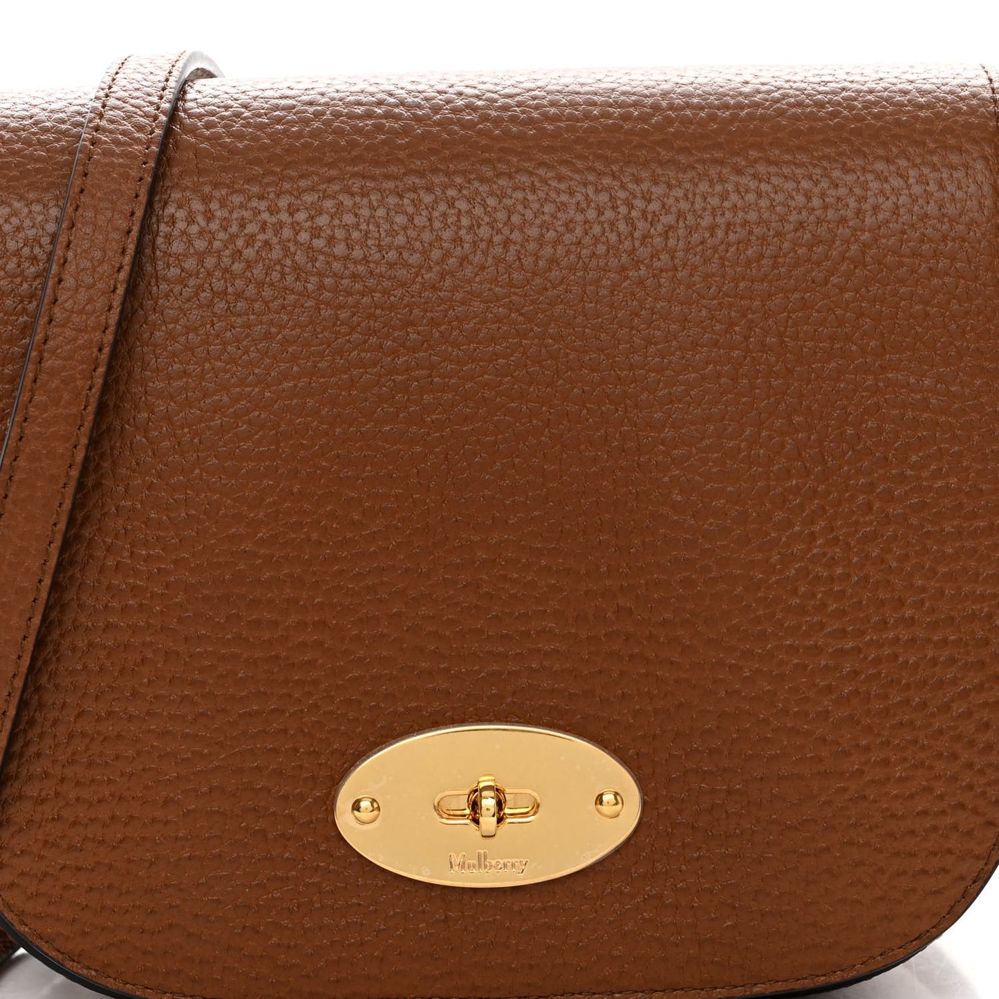 Classic Grained Calfskin Small Darley Satchel Oak