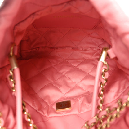 Chanel Shiny Caviar Quilted Mini Chanel 22 Coral 5 of 10