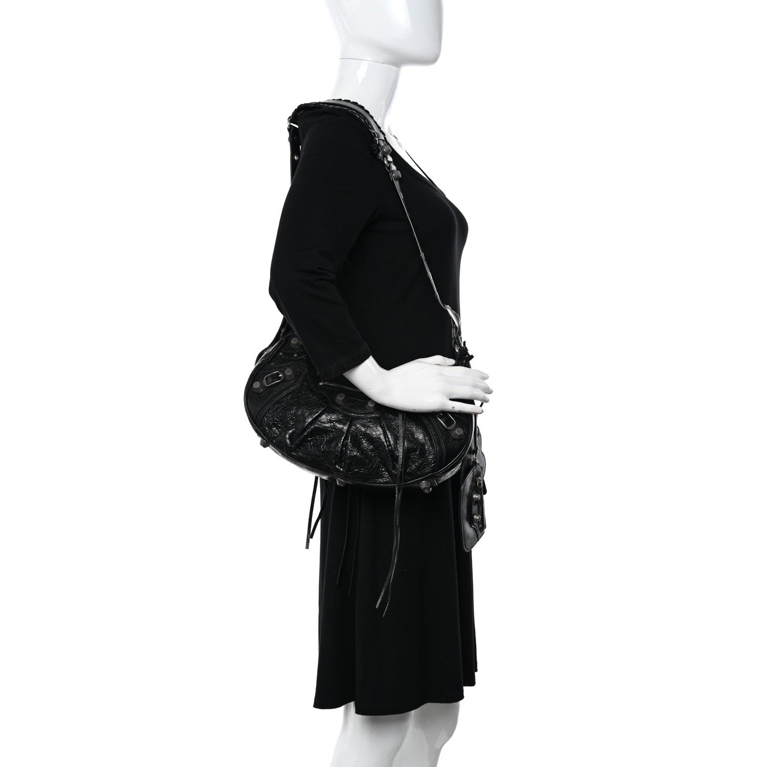 Balenciaga Agneau Arena Small Le Cagole Shoulder Bag Black 2 of 10
