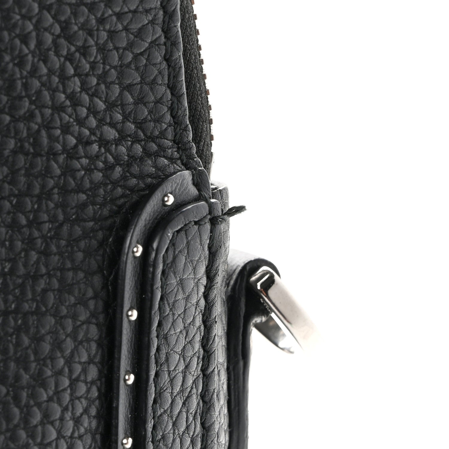 Salvatore Ferragamo Calfskin Studded Firenze Briefcase Black 12 of 18