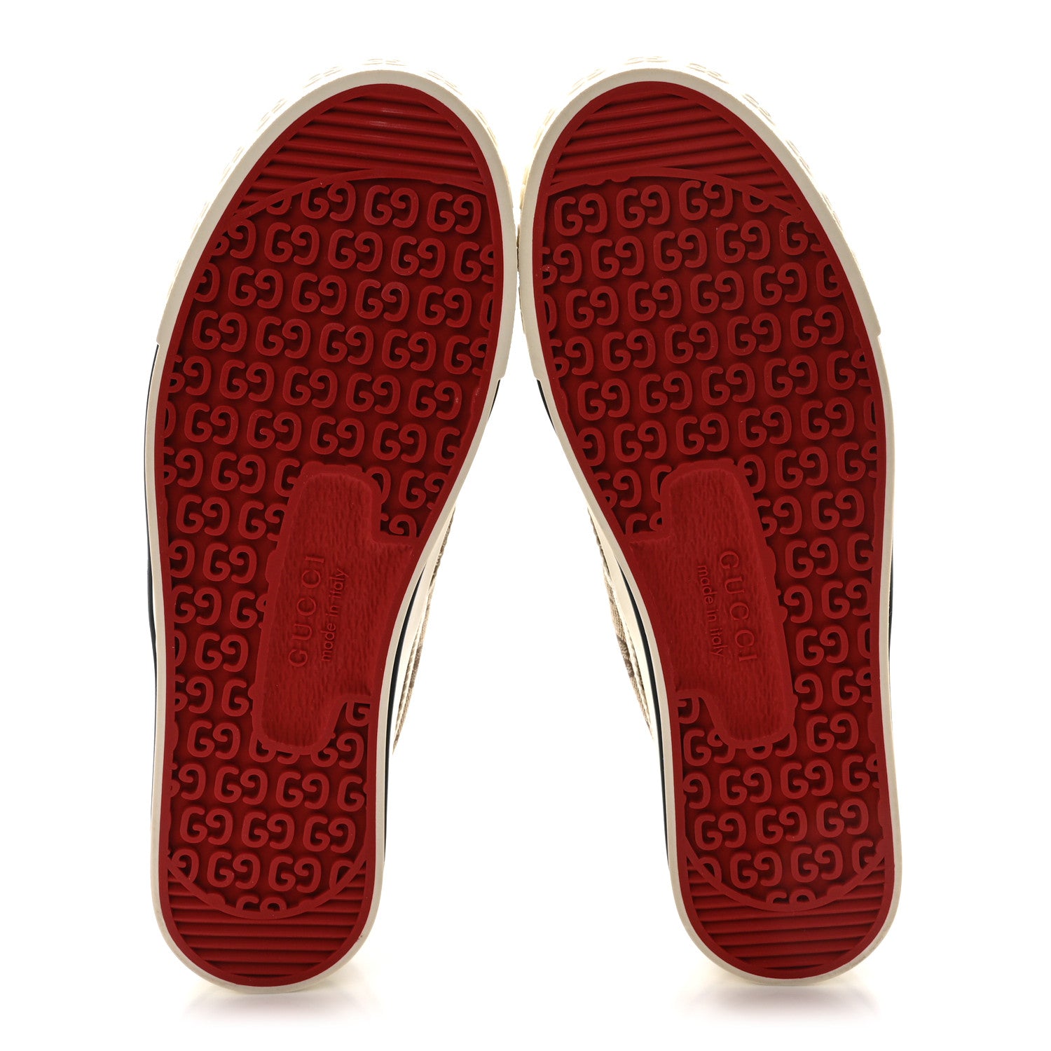 Gucci GG Monogram Womens 1977 Tennis Slip On 30mm Sneakers 38.5 Beige Ebony Mystic White 6 of 9