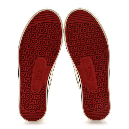 Gucci GG Monogram Womens 1977 Tennis Slip On 30mm Sneakers 38.5 Beige Ebony Mystic White 6 of 9