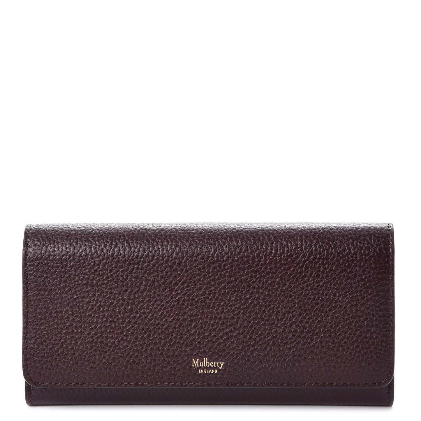 Natural Grain Calfskin Continental Wallet Oxblood