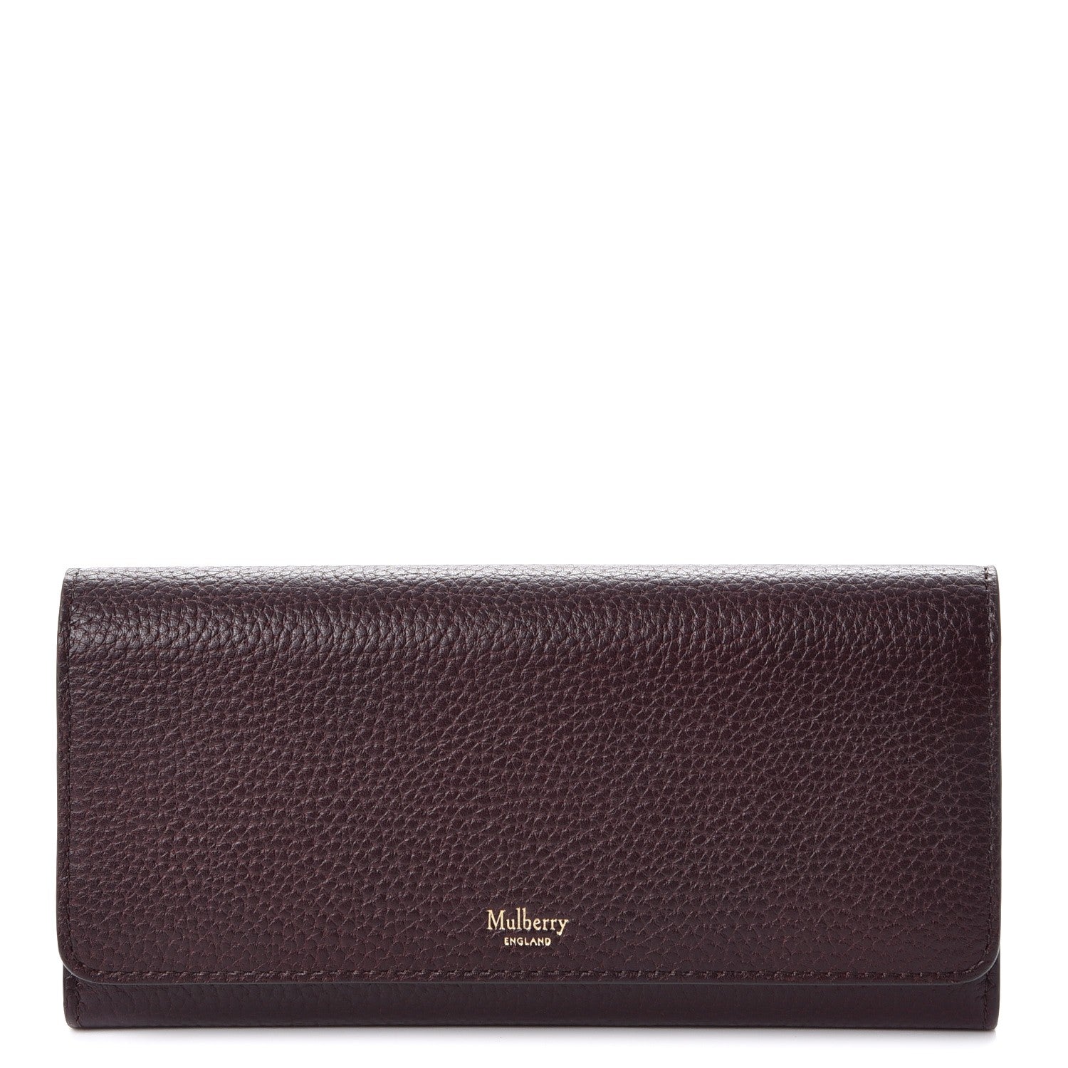 Mulberry Natural Grain Calfskin Continental Wallet Oxblood 1 of 9