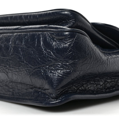 Saint Laurent Crinkled Calfskin Matelasse Monogram Medium Niki Chain Satchel Deep Marine 8 of 8