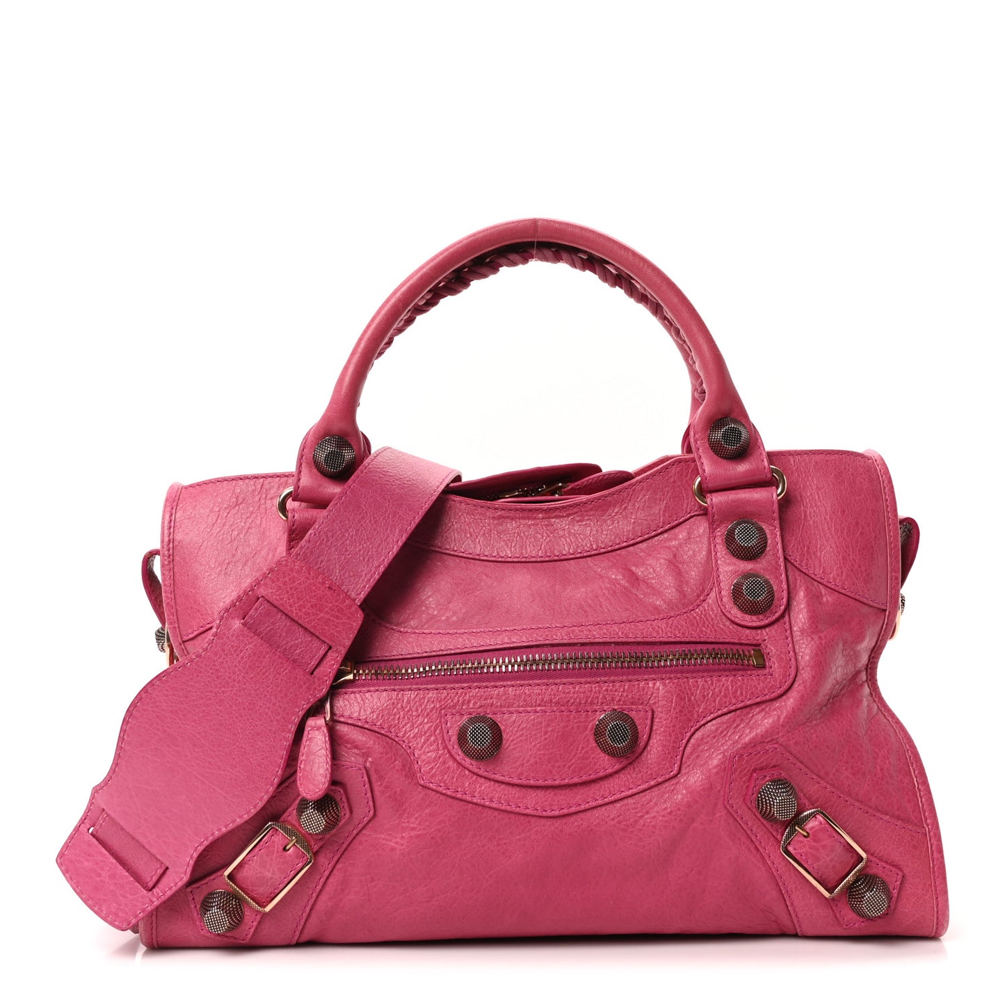 Agneau Giant 21 Rose Gold Hardware City Cyclamen Fucsia