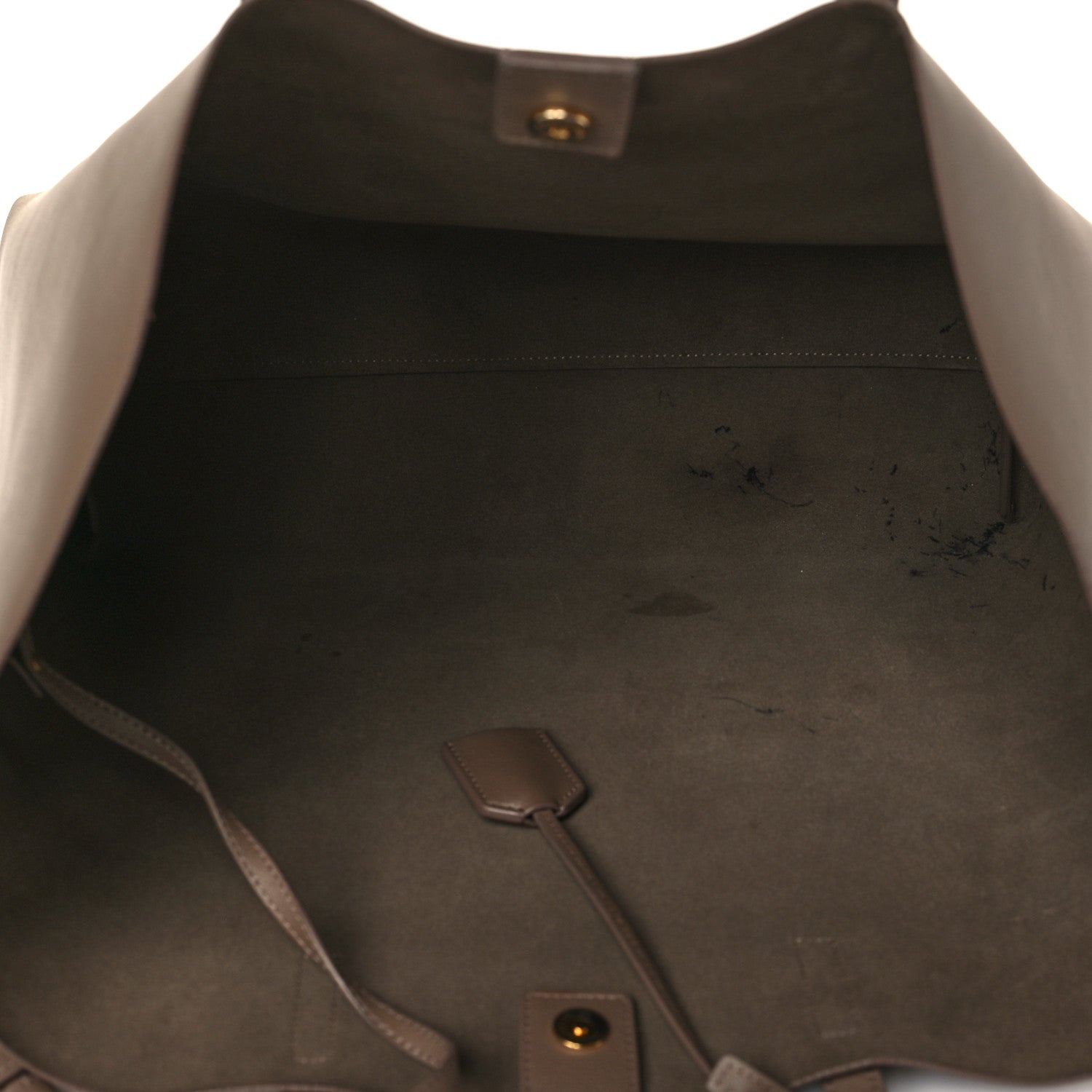 Saint Laurent Calfskin Large Shopping Tote Dark Beige 5 of 7