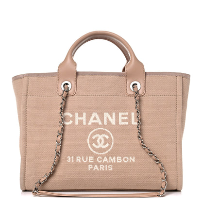 Chanel Mixed Fibers Small Deauville Tote Beige 1 of 14