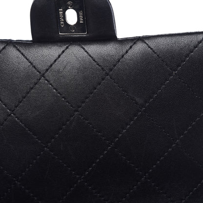 Chanel Lambskin Quilted CC Accordion Shopping Bag Black 8 of 14