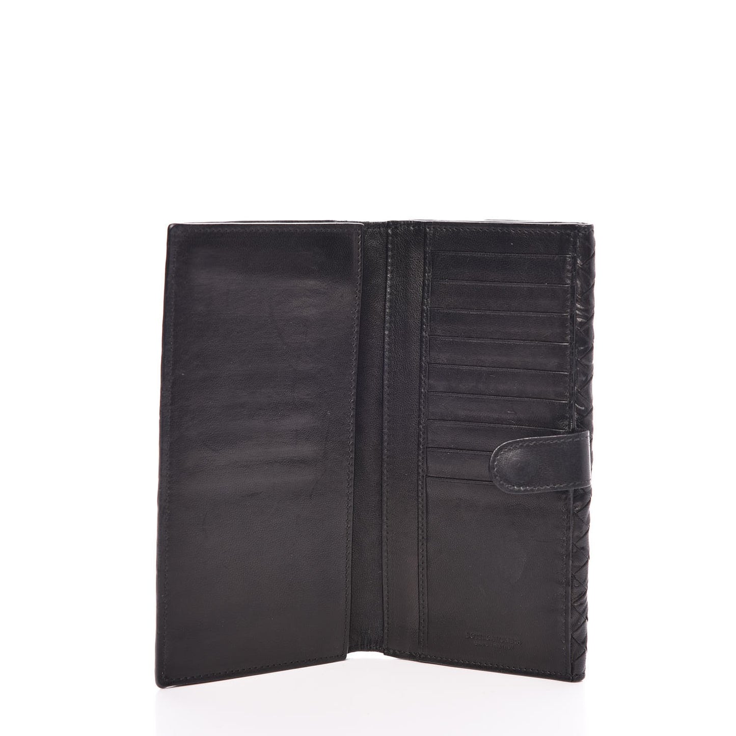 Nappa Intrecciato Embossed Continental Wallet Black