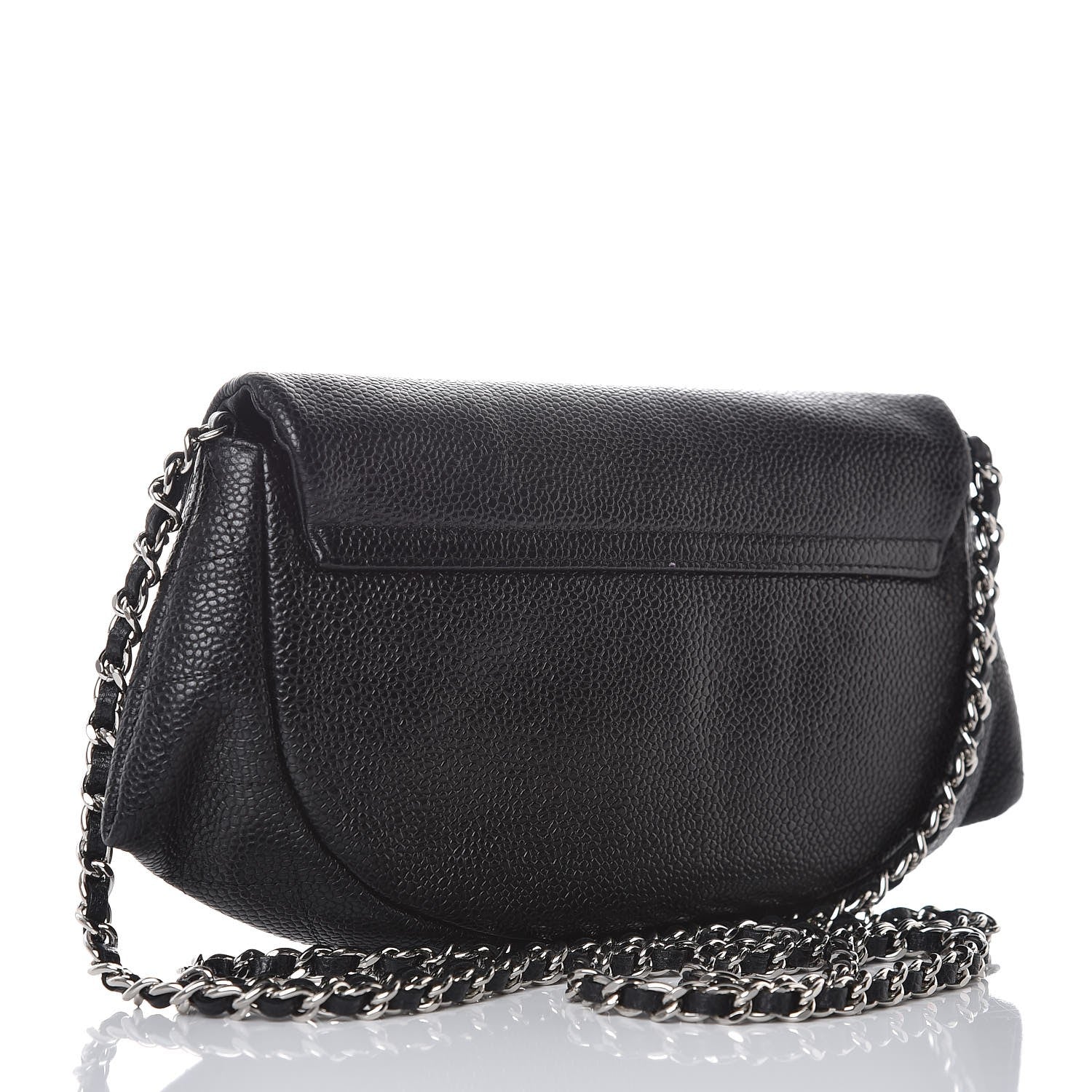Chanel Caviar Half Moon Wallet On Chain WOC Black 3 of 12
