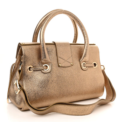 Jimmy Choo Metallic Calfskin Rosalie Satchel Gold 3 of 9