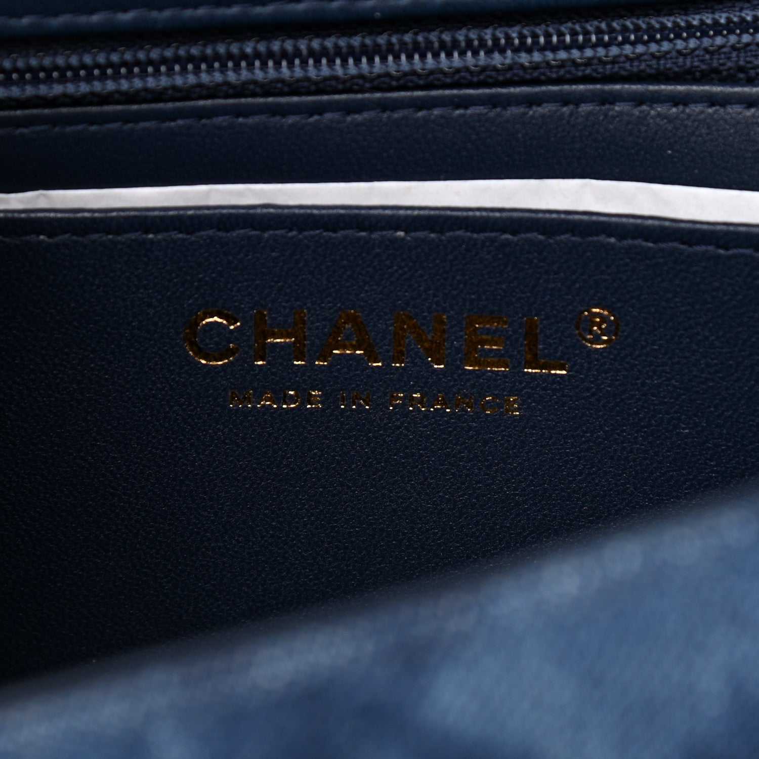 Chanel Printed Denim Quilted Mini Rectangular Flap Dark Blue 5 of 10
