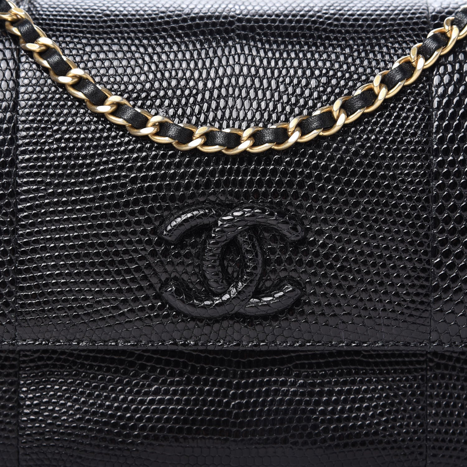 Chanel Lizard Coco Vintage Flap Black 11 of 11