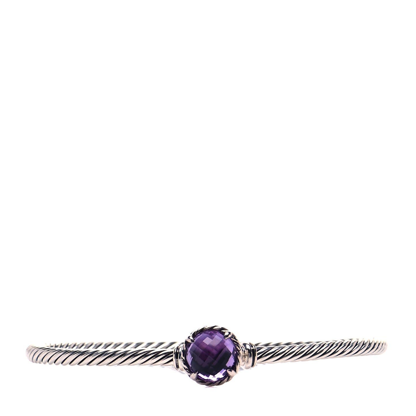 Sterling Silver Amethyst 3mm Chatelaine Bracelet