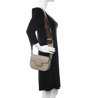 Gucci Azalea Calfskin Web Mini Horsebit 1955 Shoulder Bag Oatmeal 2 of 11