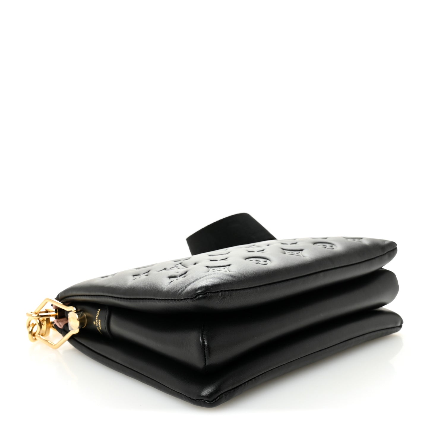 Lambskin Embossed Monogram Coussin PM Black