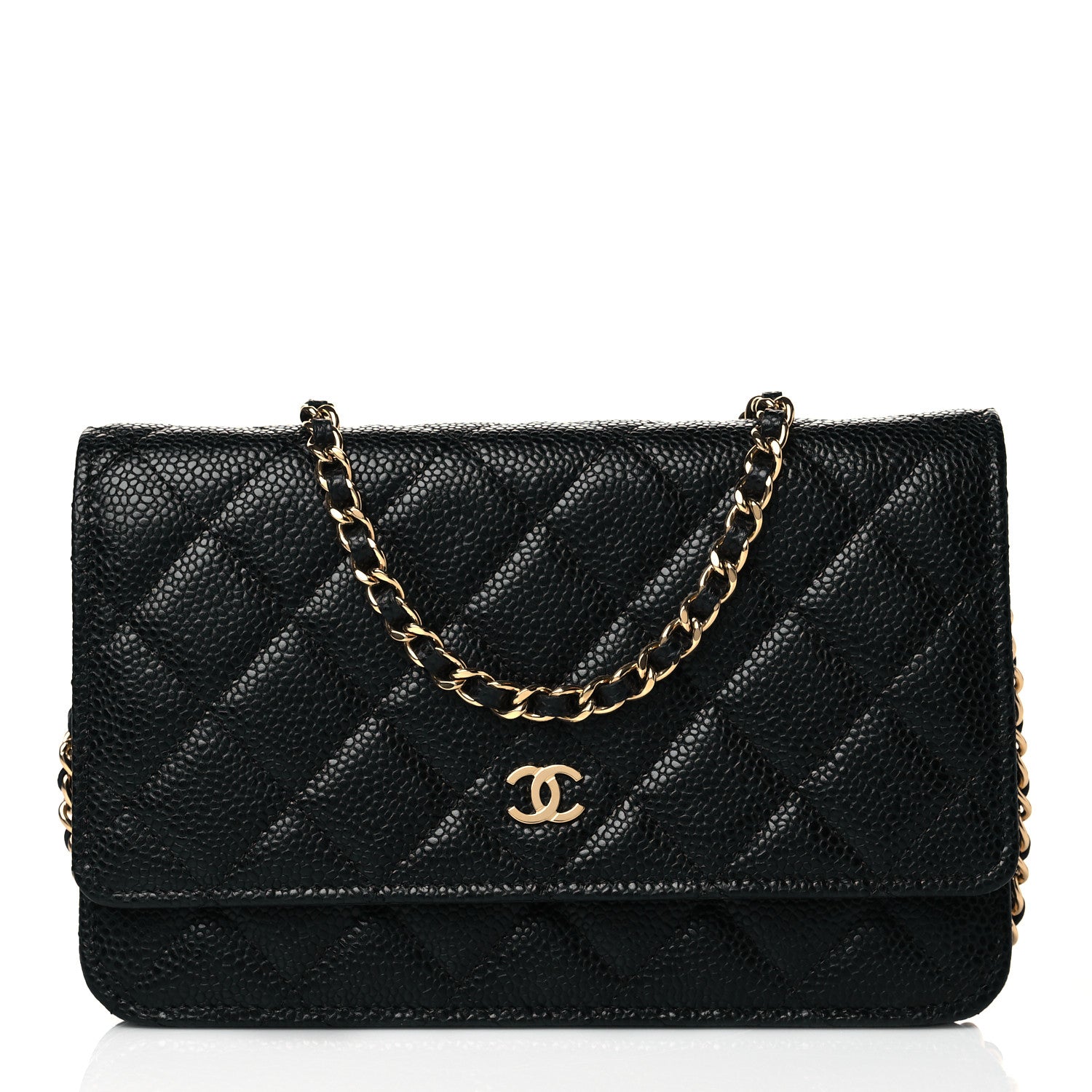 Chanel Caviar Quilted Wallet On Chain WOC Black 1 of 12
