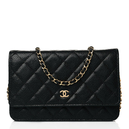 Chanel Caviar Quilted Wallet On Chain WOC Black 1 of 12