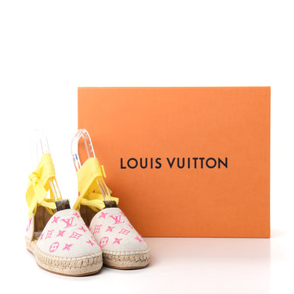 Louis Vuitton Canvas Monogram Starboard Espadrille Flats 38 Rose Pop 11 of 11
